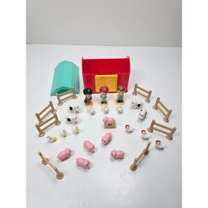 Teeny Tiny Mini Farm Micro Playset Magic Time House Barn Animals 34 Pcs + Box